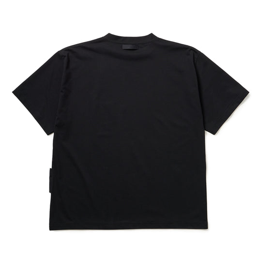 block mock neck t-shirt black WM1001