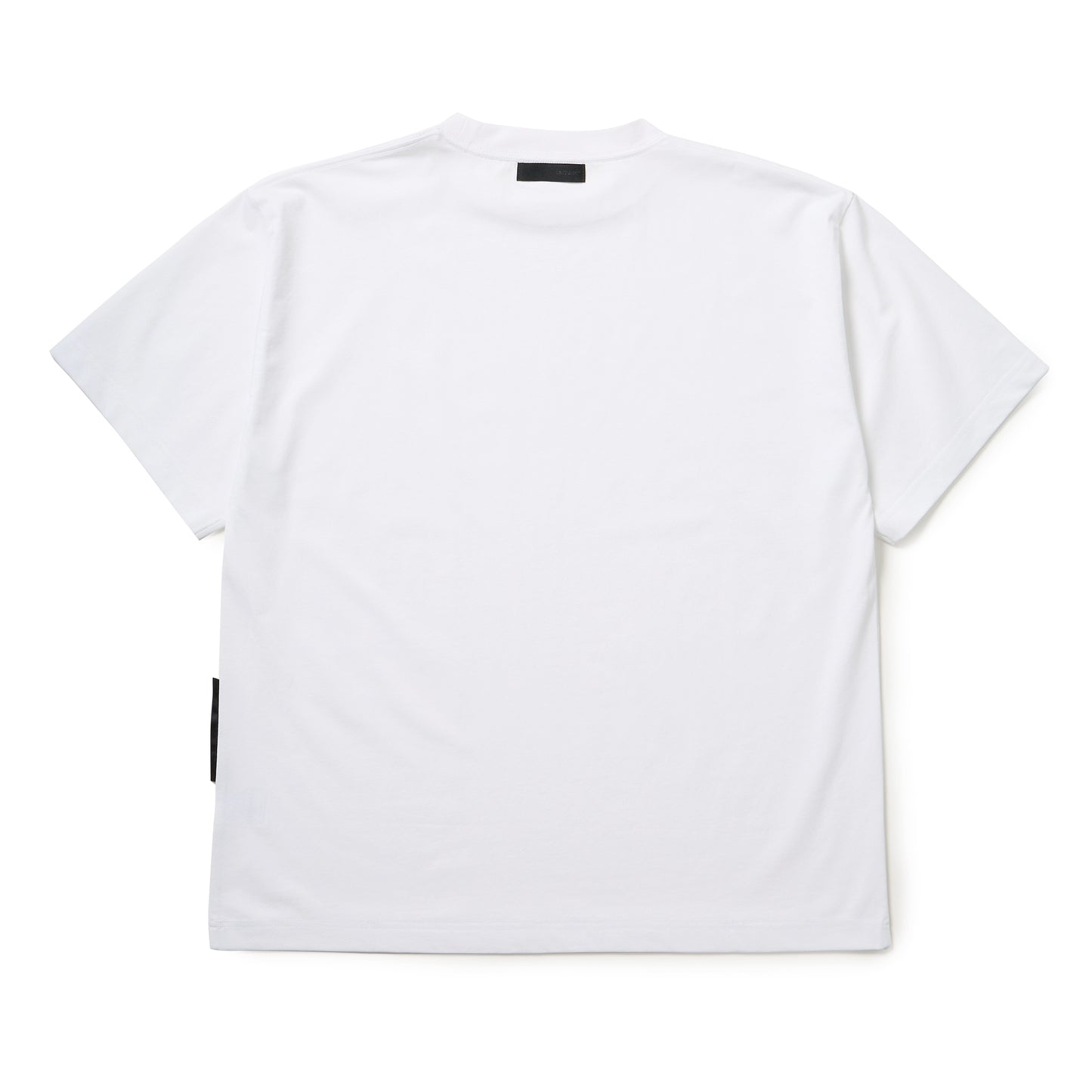 block mock neck t-shirt white SST_W