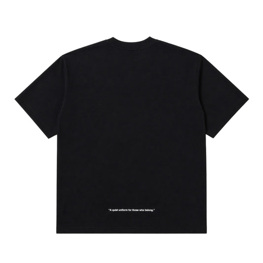 CREW NECK T-SHIRT ST2003 BLACK / WHITE