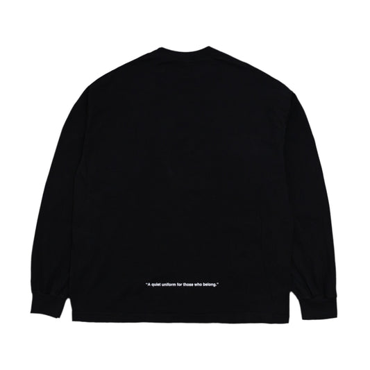 LONG SLEEVE CREW NECK T-SHIRT LS2003 BLACK / WHITE
