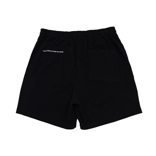 HEAVY JERSEY SWEAT SHORT SP2002 BLACK / WHITE