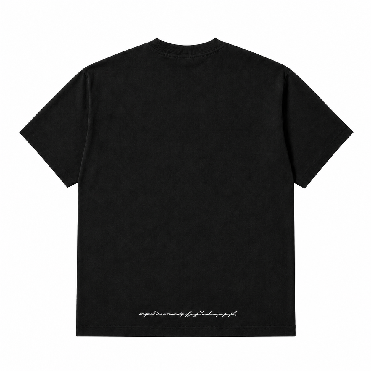 【ご予約商品】クルーネック Tシャツ Made in USA 6.5oz ブラック×ホワイト | uniquele ST2004