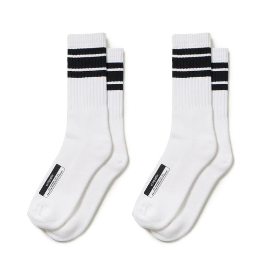 THE SOCKS WHITE/BLACK 2SET