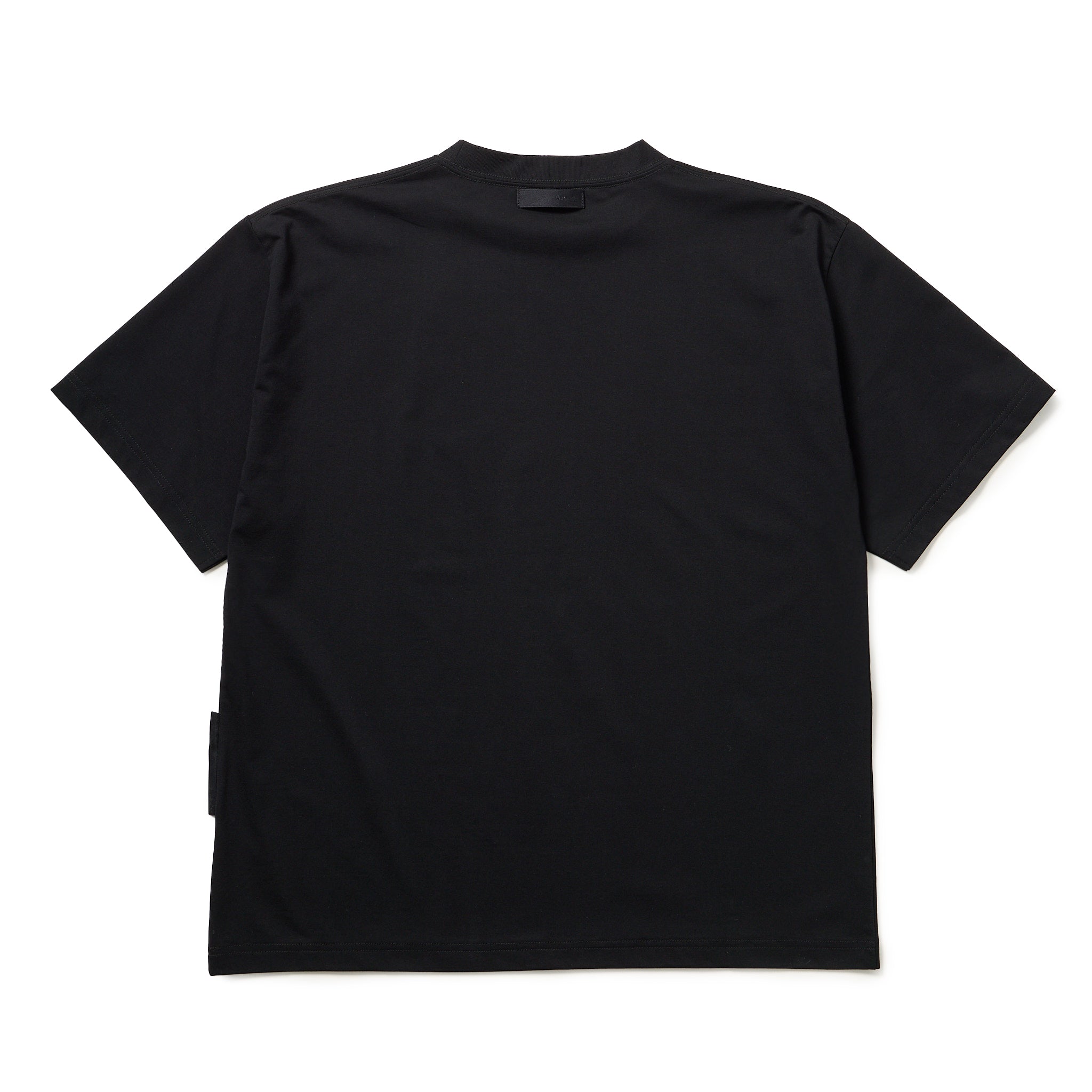NO WAY STILL IN Tシャツ ブラック XLサイズ モックネック ボックス Tシャツ ドロップショルダー ブラック