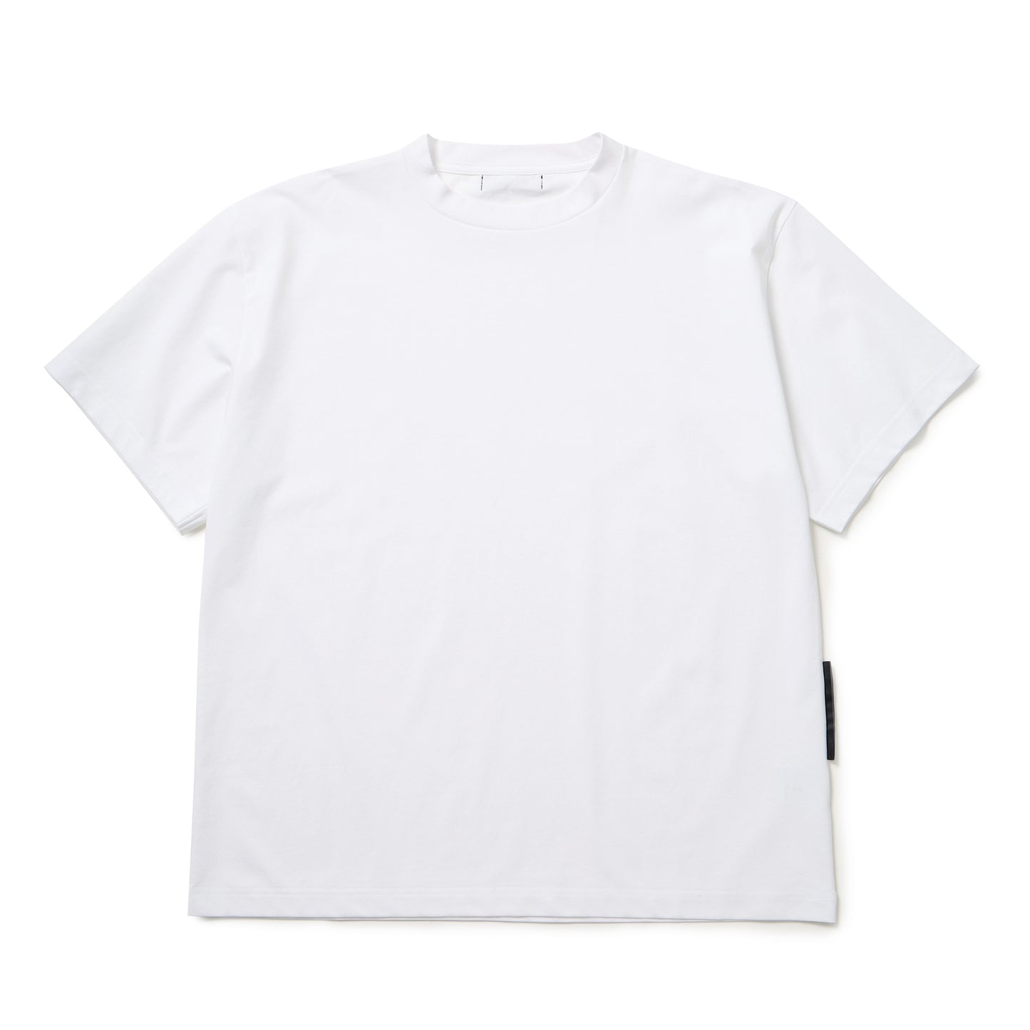 block mock neck t-shirt white SST_W