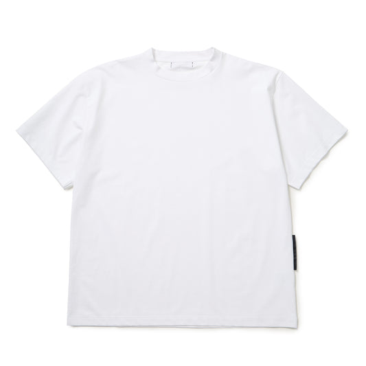 block mock neck t-shirt white SST_W