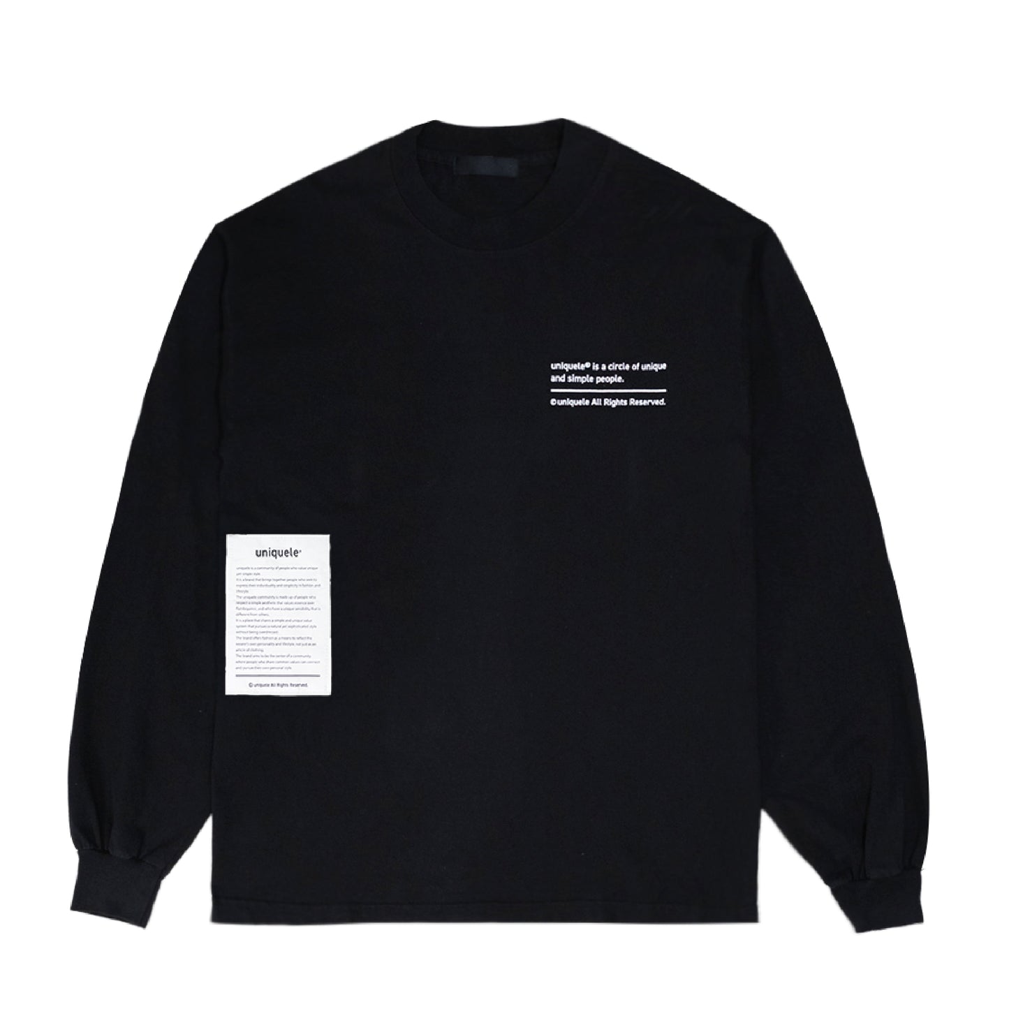 LONG SLEEVE CREW NECK T-SHIRT ロングスリーブ クルーネック ロンT LS2001 BLACK ブラック