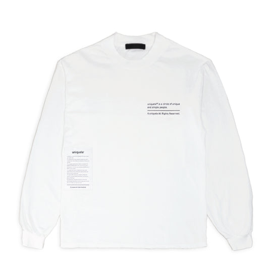 LONG SLEEVE CREW NECK T-SHIRT ロングスリーブ クルーネック ロンT LS2001 WHITE ホワイト