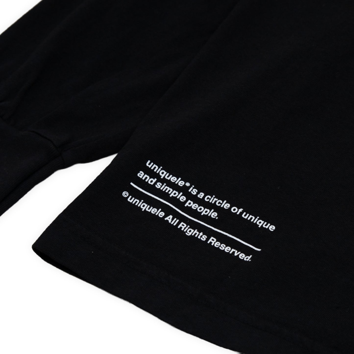 ロンT クルーネック Made in USA 6.5oz ブラック×ホワイト | uniquele LS2002