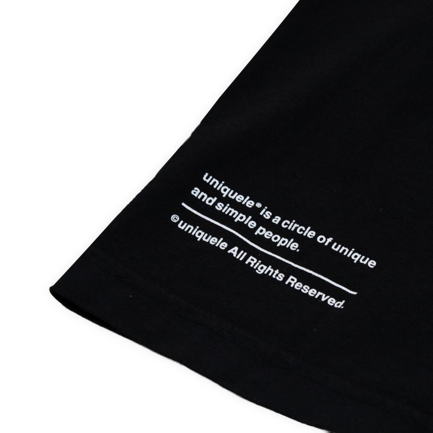 クルーネック Tシャツ Made in USA 6.5oz ブラック×ホワイト | uniquele ST2002