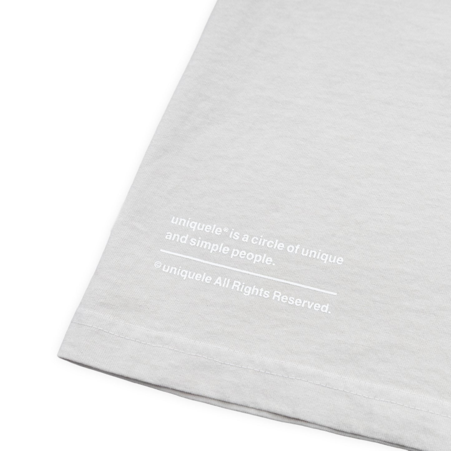 クルーネック Tシャツ Made in USA 6.5oz セメント×ホワイト | uniquele ST2002