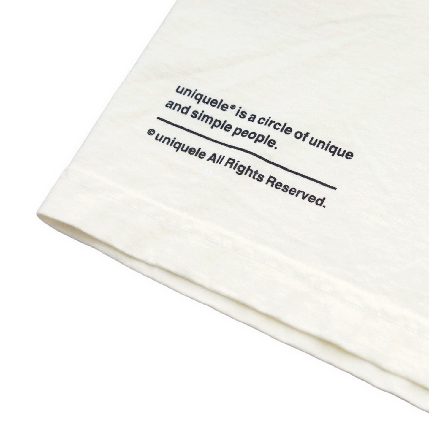 クルーネック Tシャツ Made in USA 6.5oz オフホワイト×ブラック | uniquele ST2003