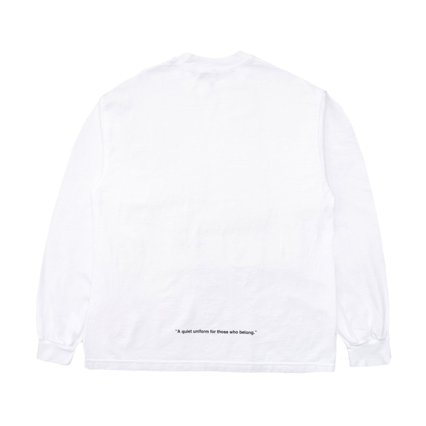 ロンT クルーネック Made in USA 6.5oz ホワイト×ブラック | uniquele LS2002