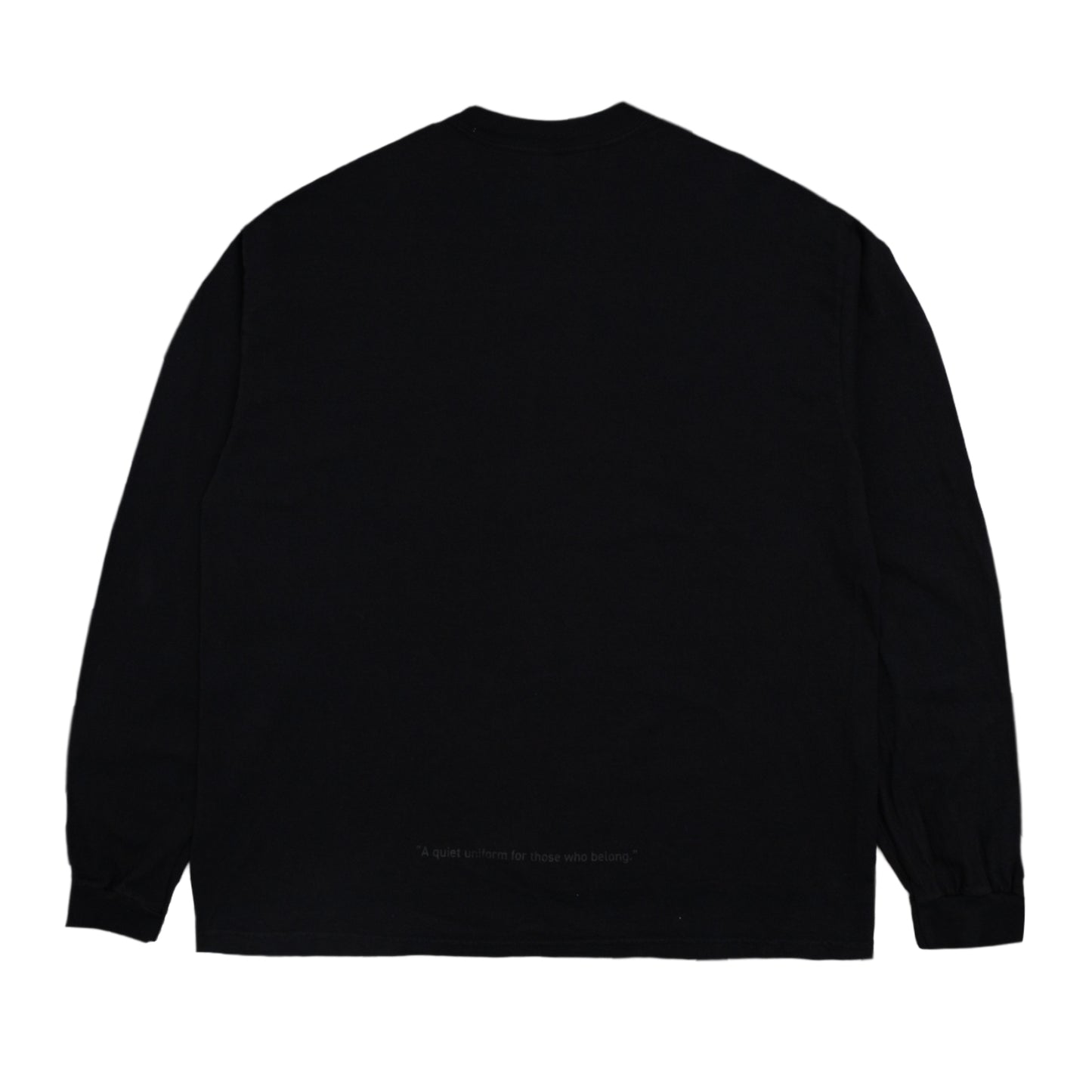 ロンT クルーネック Made in USA 6.5oz ブラック×ブラック | uniquele LS2003
