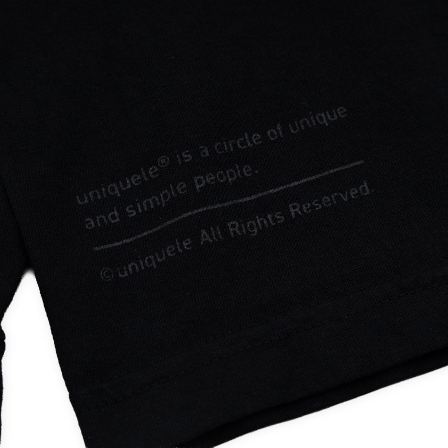 ロンT クルーネック Made in USA 6.5oz ブラック×ブラック | uniquele LS2003