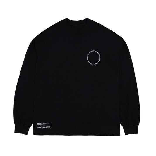 LONG SLEEVE CREW NECK T-SHIRT LS2003 BLACK / WHITE