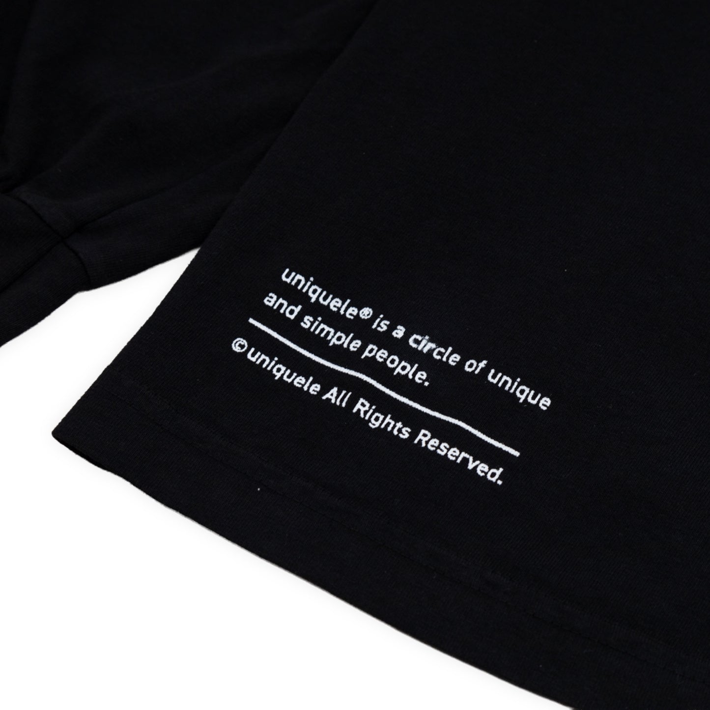 ロンT クルーネック Made in USA 6.5oz ブラック×ホワイト | uniquele LS2003