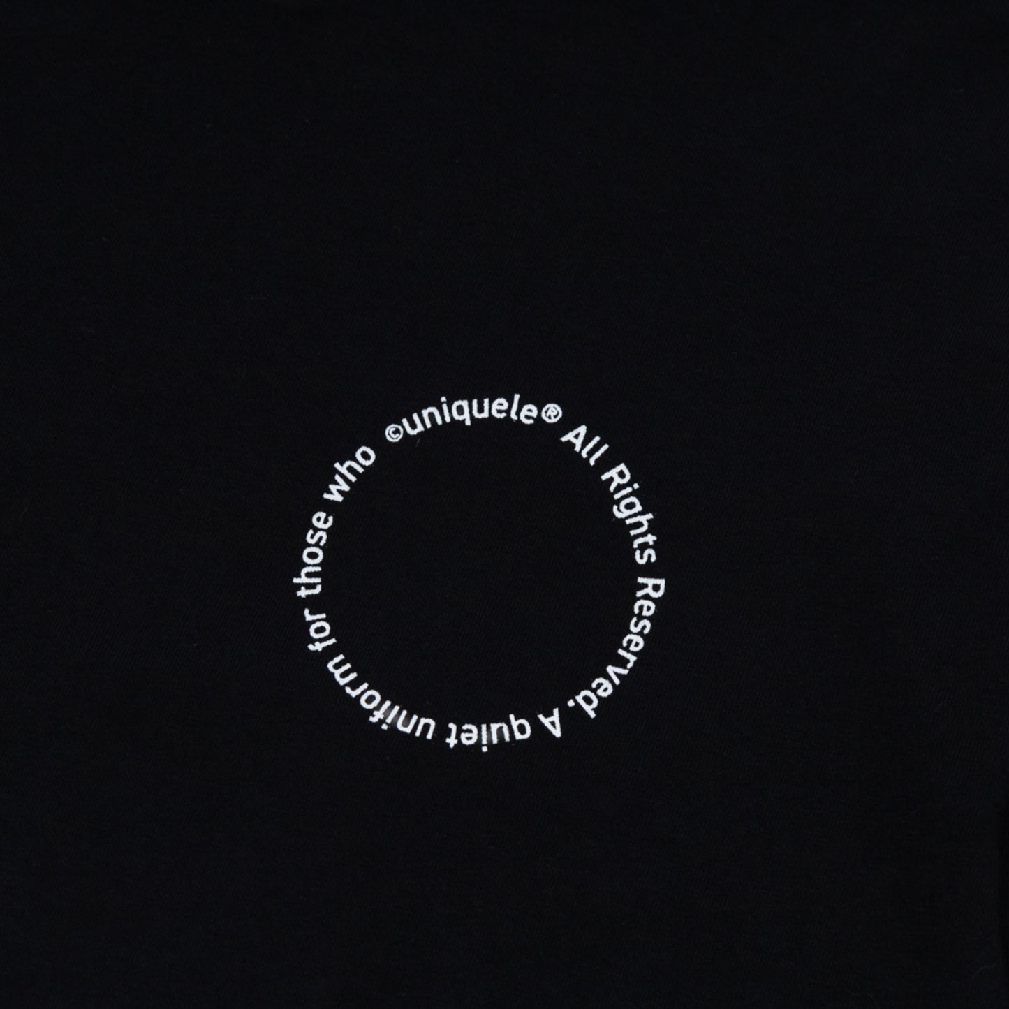 ロンT クルーネック Made in USA 6.5oz ブラック×ホワイト | uniquele LS2003