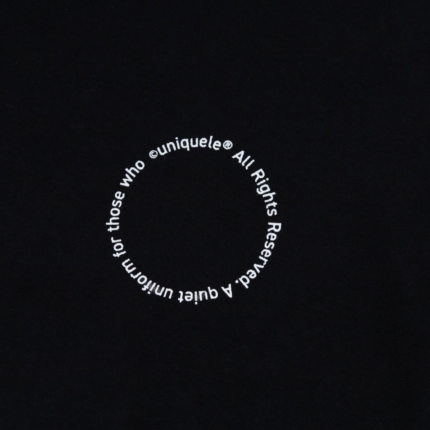 クルーネック Tシャツ Made in USA 6.5oz ブラック×ホワイト | uniquele ST2003