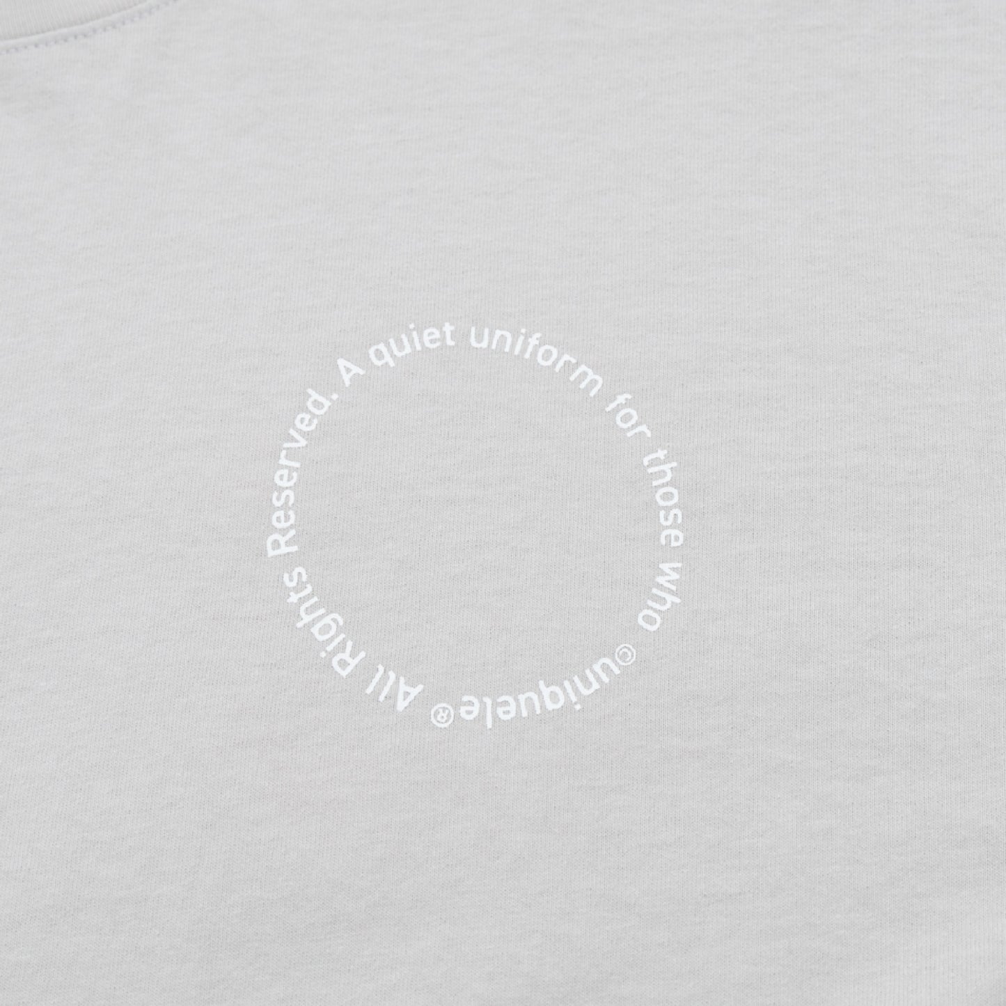 クルーネック Tシャツ Made in USA 6.5oz セメント×ホワイト | uniquele ST2003