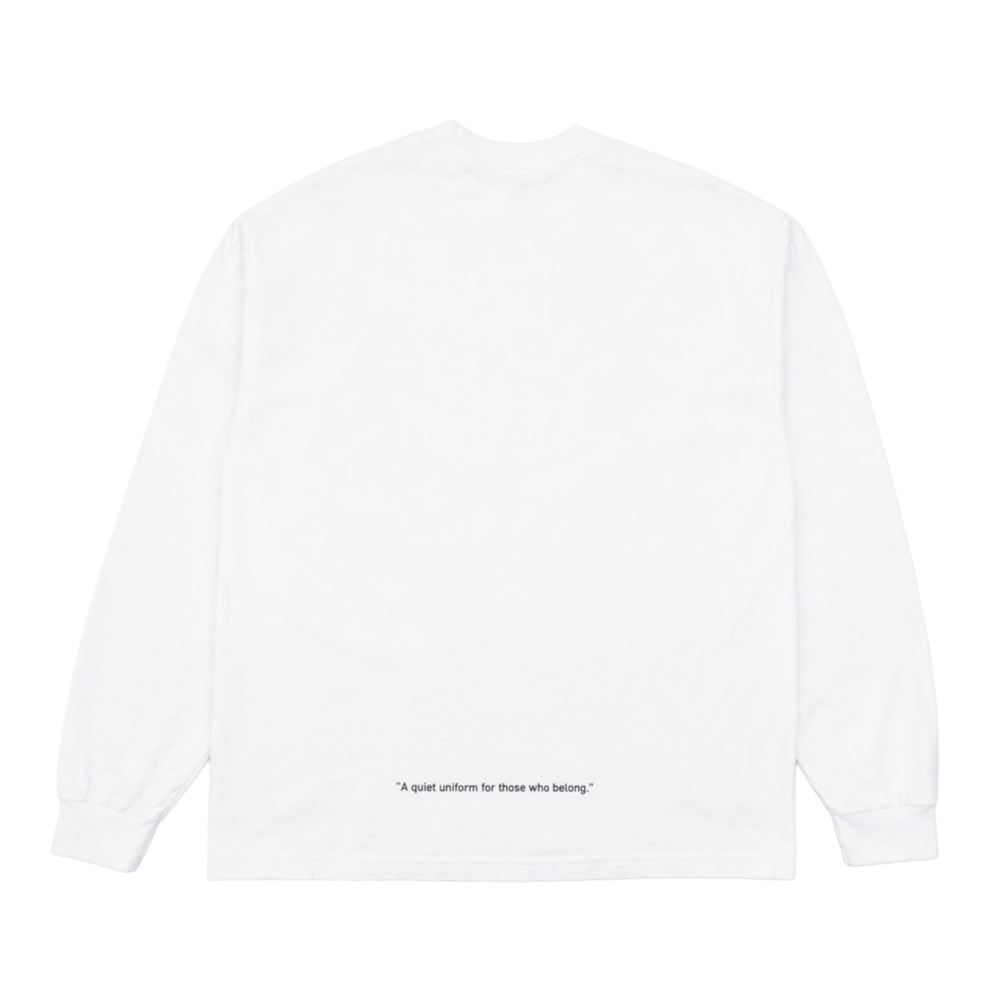 ロンT クルーネック Made in USA 6.5oz ホワイト×ブラック | uniquele LS2003