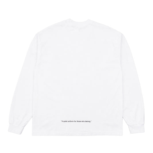 LONG SLEEVE CREW NECK T-SHIRT LS2003 WHITE / BLACK