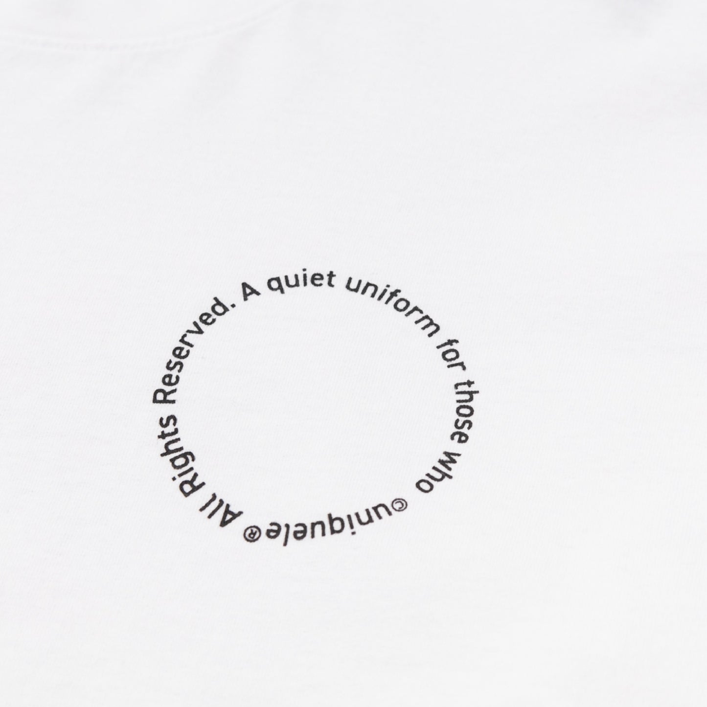 ロンT クルーネック Made in USA 6.5oz ホワイト×ブラック | uniquele LS2003