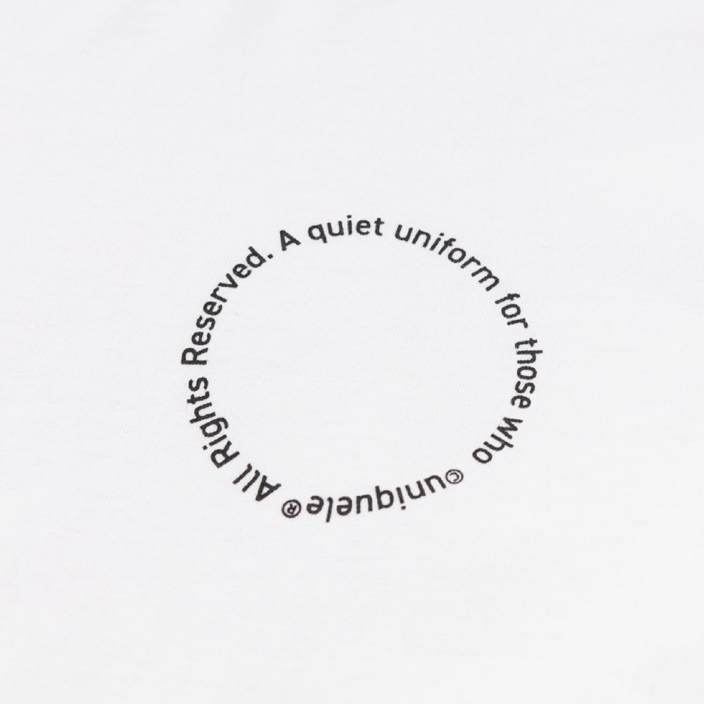 クルーネック Tシャツ Made in USA 6.5oz ホワイト×ブラック | uniquele ST2003