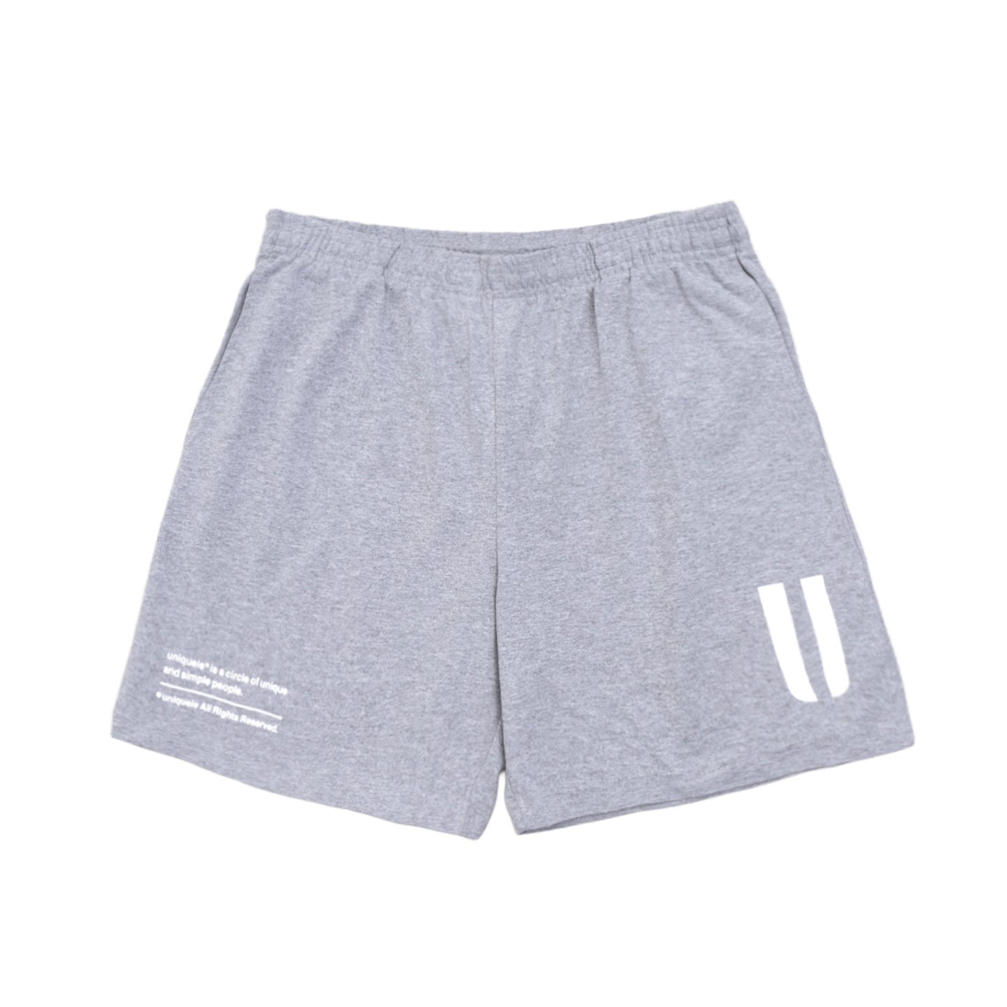 スウェットショーツ Made in USA コットン 8.5oz アッシュグレー×ホワイト uniquele SP2002