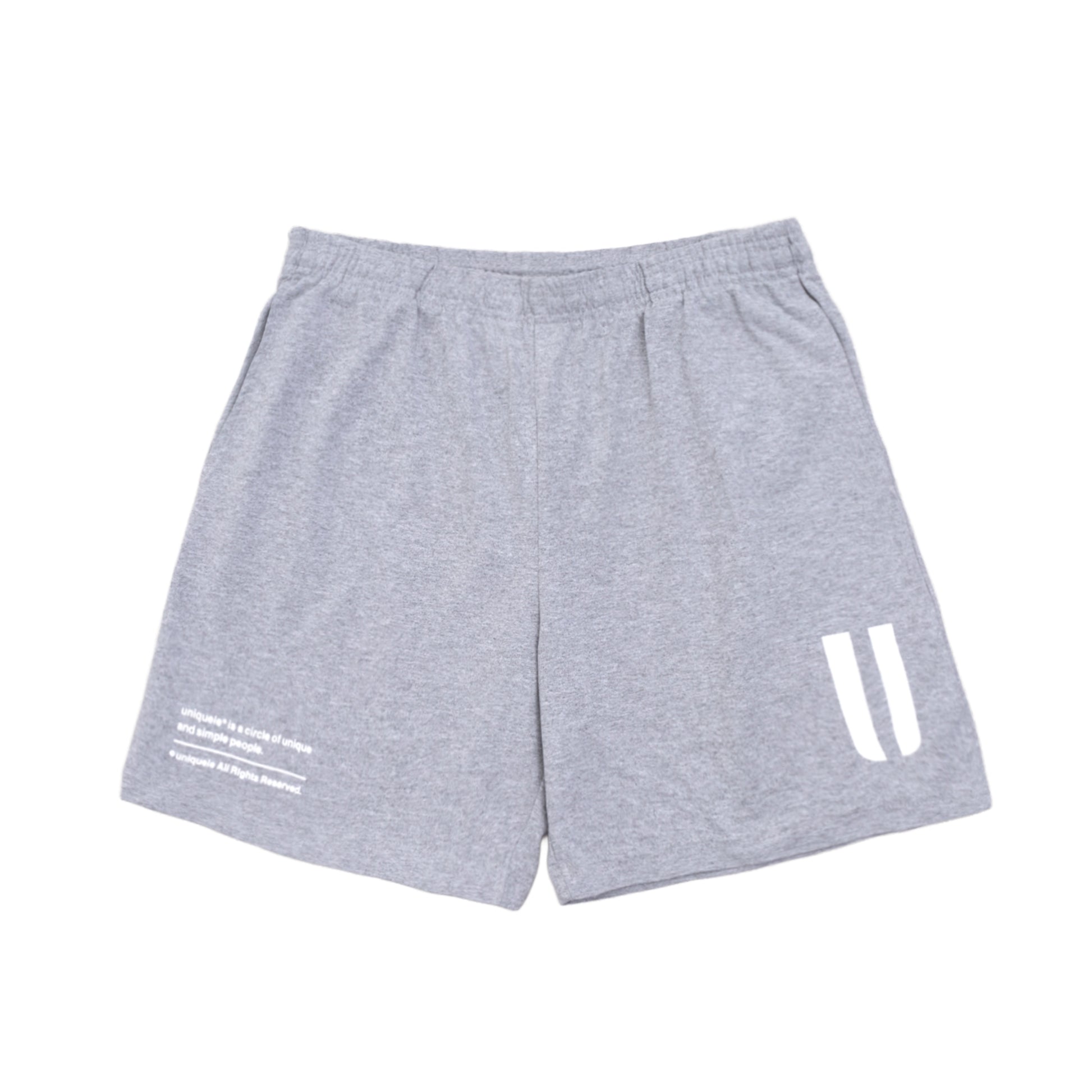 スウェットショーツ Made in USA コットン 8.5oz アッシュグレー×ホワイト uniquele SP2002