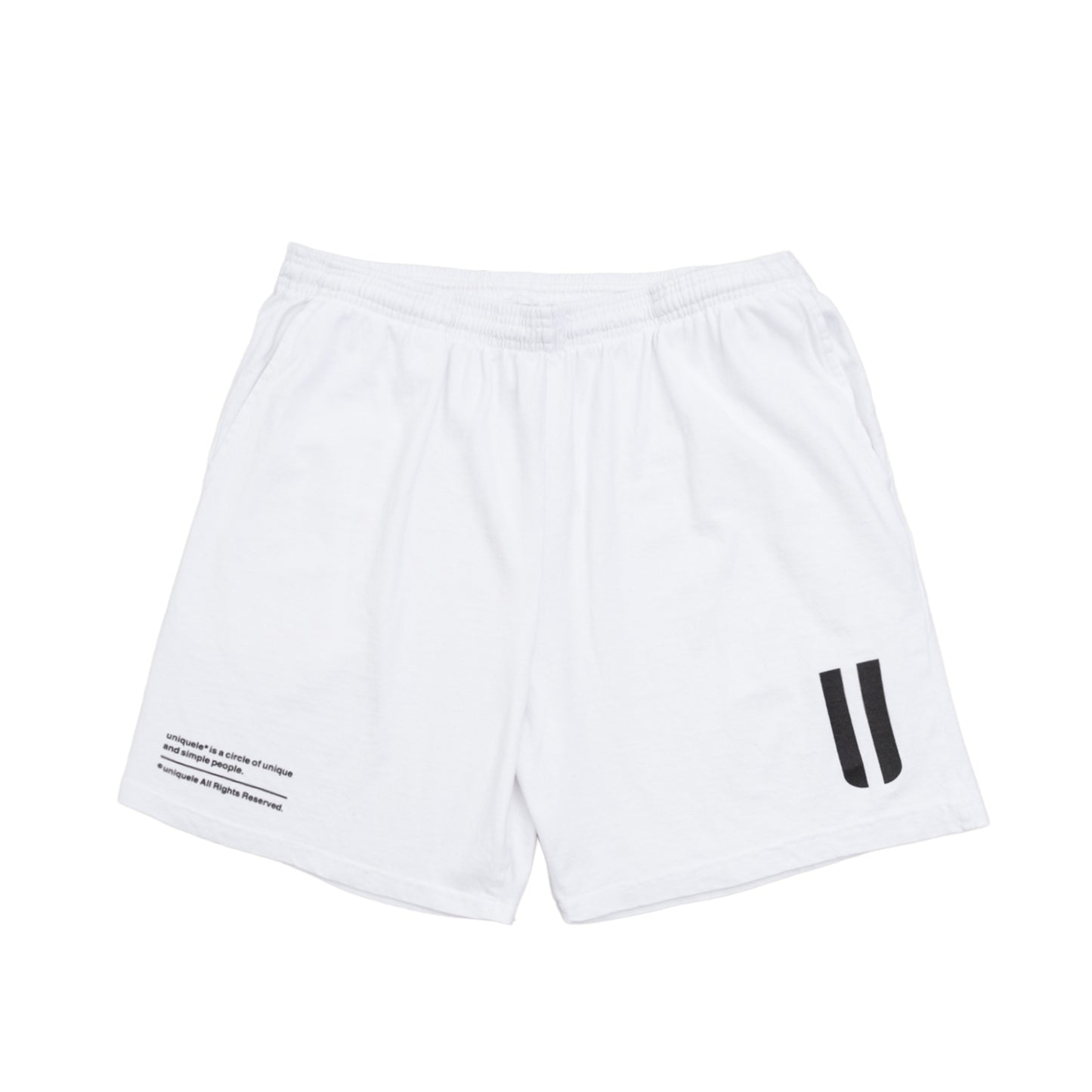スウェットショーツ Made in USA コットン 8.5oz ホワイト×ブラック uniquele SP2002