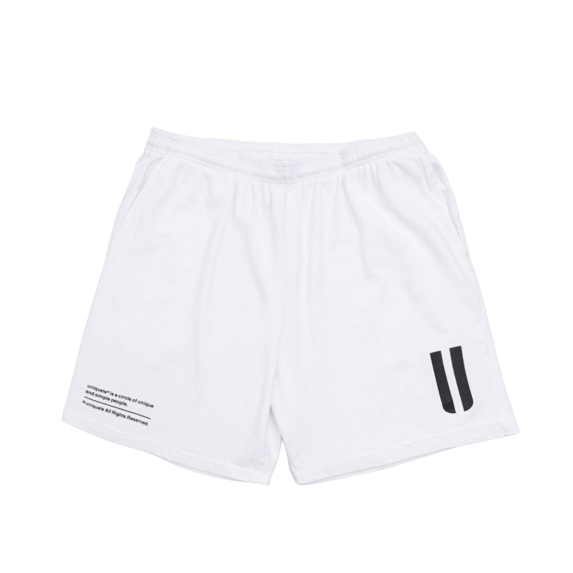 スウェットショーツ Made in USA コットン 8.5oz ホワイト×ブラック uniquele SP2002