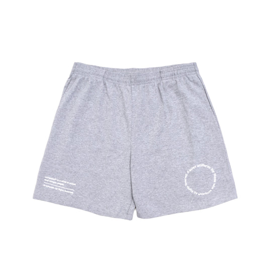 HEAVY JERSEY SWEAT SHORT SP2003 ASH GREY / WHITE