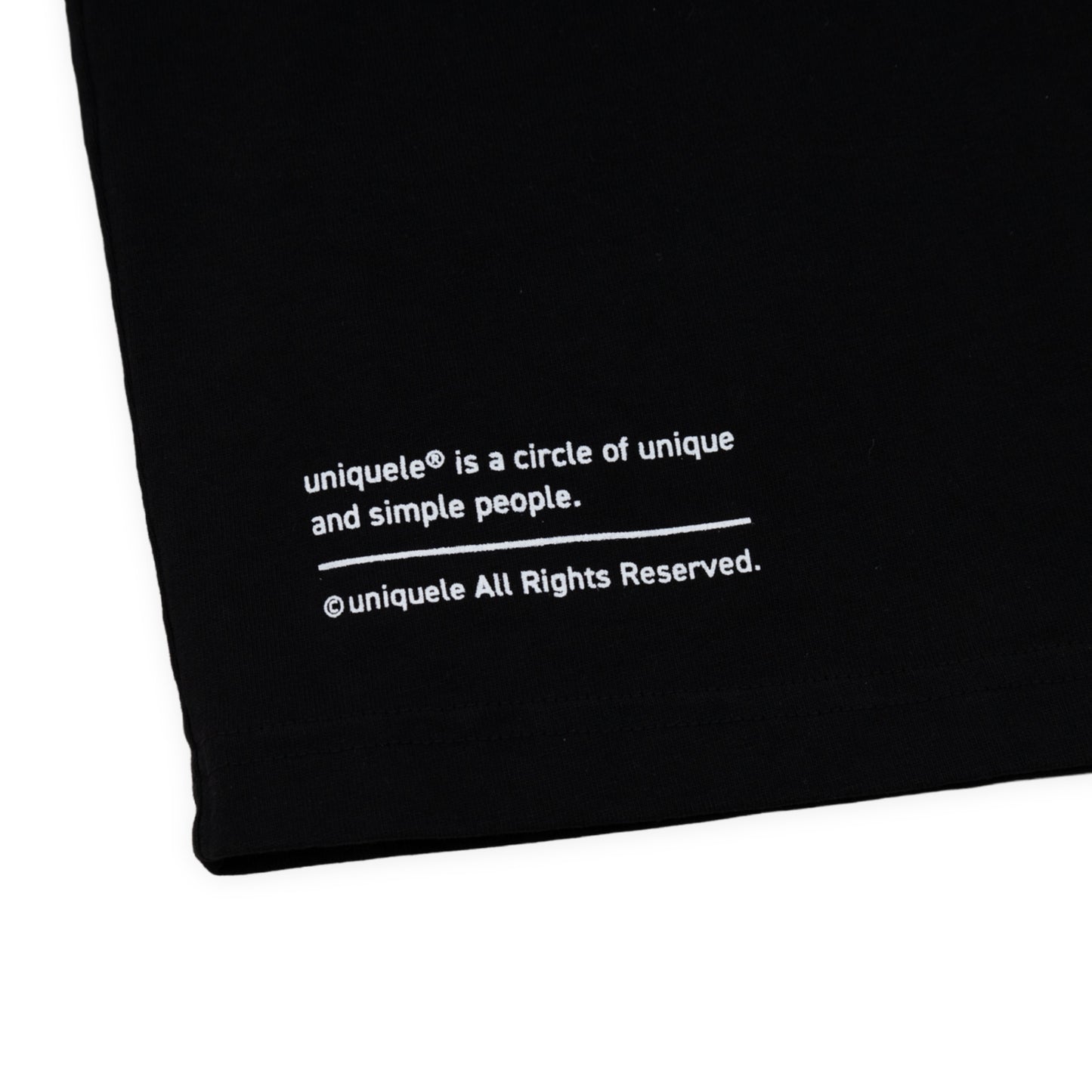 スウェットショーツ Made in USA コットン 8.5oz ブラック×ホワイト | uniquele SP2003