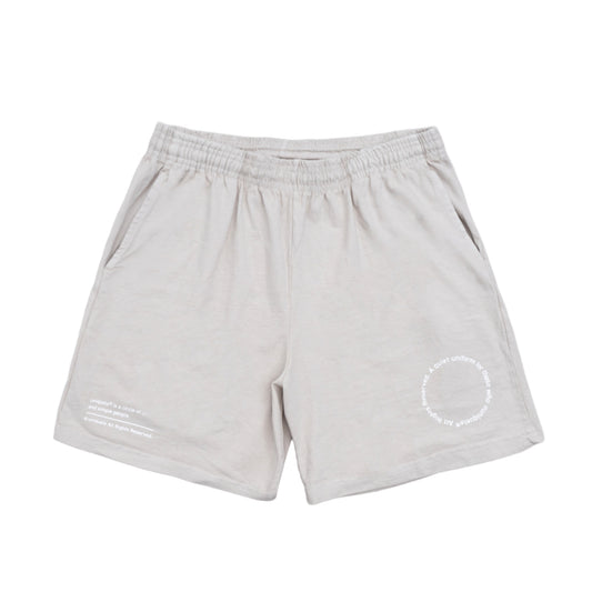 HEAVY JERSEY SWEAT SHORT SP2003 CEMENT / WHITE