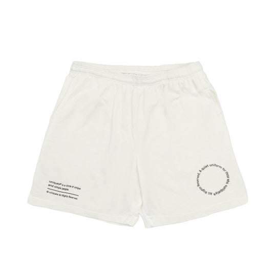 HEAVY JERSEY SWEAT SHORT SP2003 OFF WHITE / BLACK