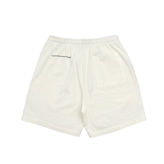 HEAVY JERSEY SWEAT SHORT SP2003 OFF WHITE / BLACK