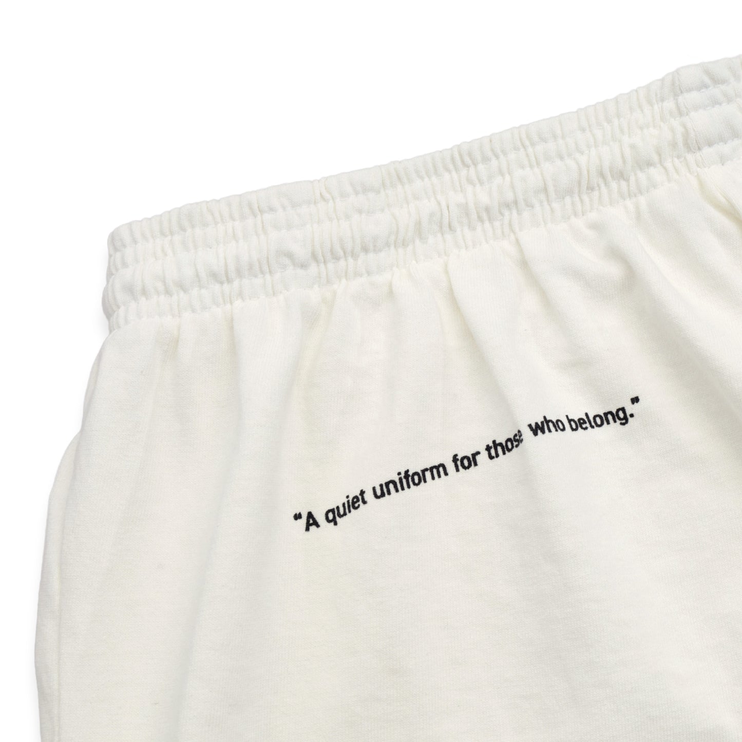 スウェットショーツ Made in USA コットン 8.5oz オフホワイト×ブラック | uniquele SP2003