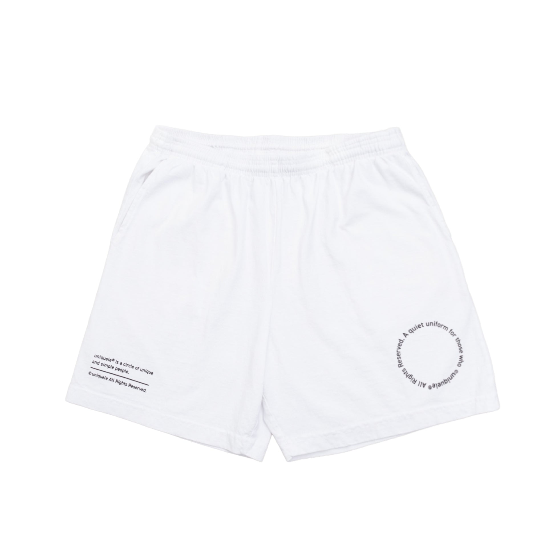 スウェットショーツ Made in USA コットン 8.5oz ホワイト×ブラック uniquele SP2003