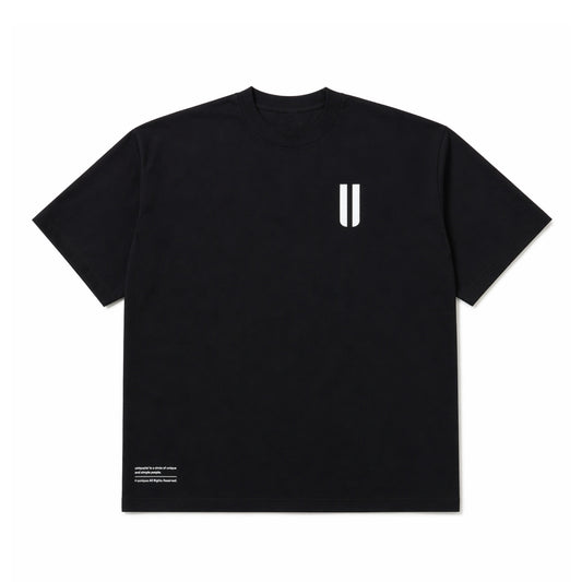 CREW NECK T-SHIRT ST2002 BLACK / WHITE