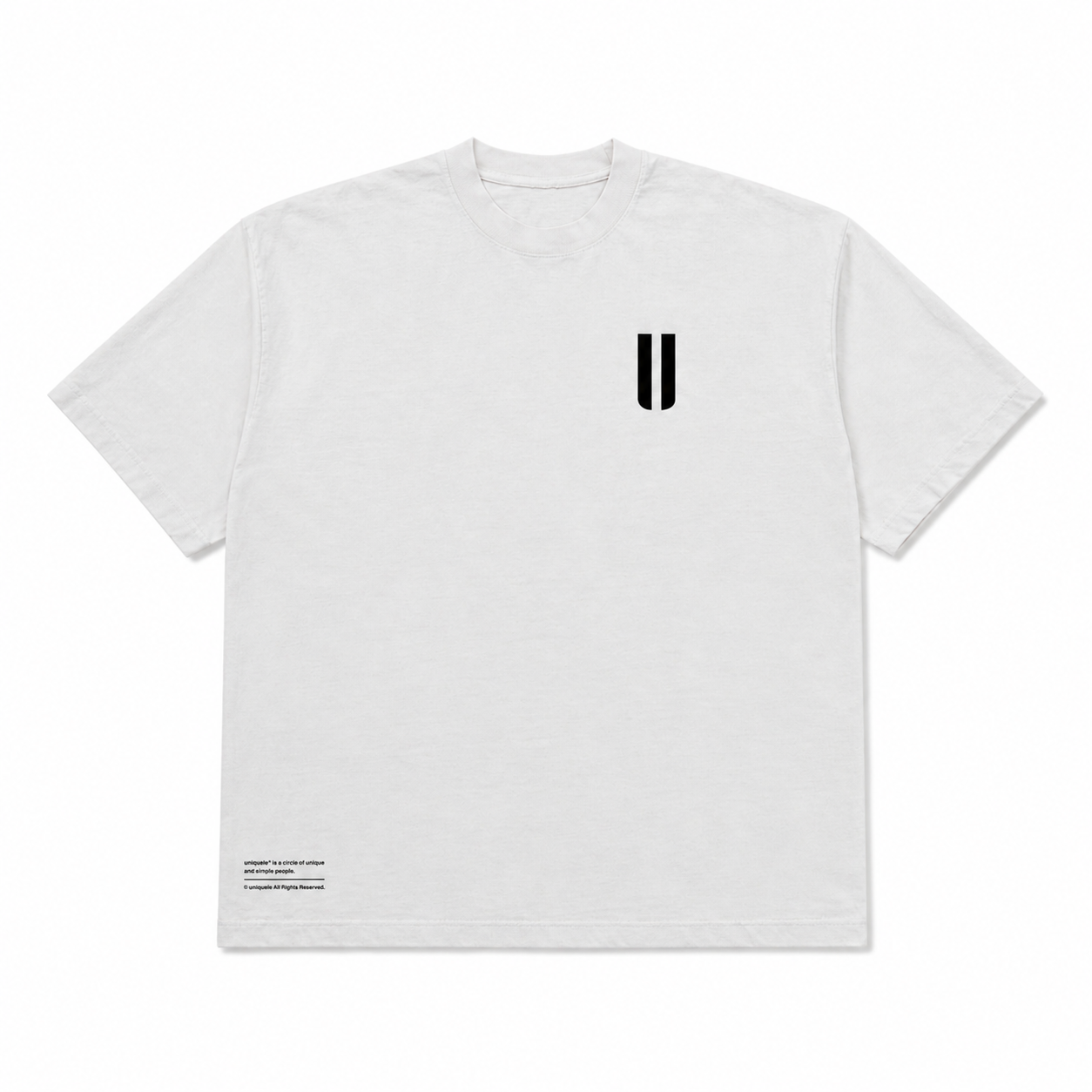 クルーネック Tシャツ Made in USA 6.5oz セメント×ブラック | uniquele ST2002