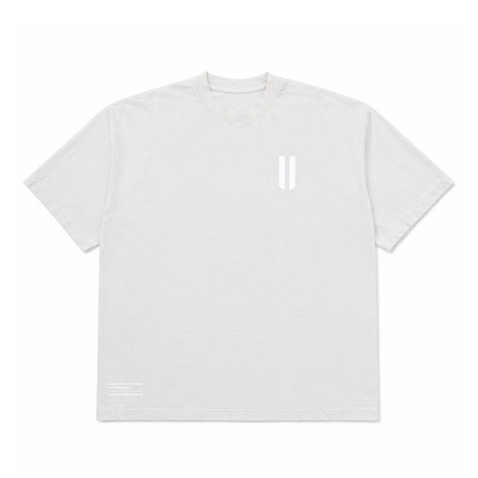 CREW NECK T-SHIRT ST2002 CEMENT/ WHITE