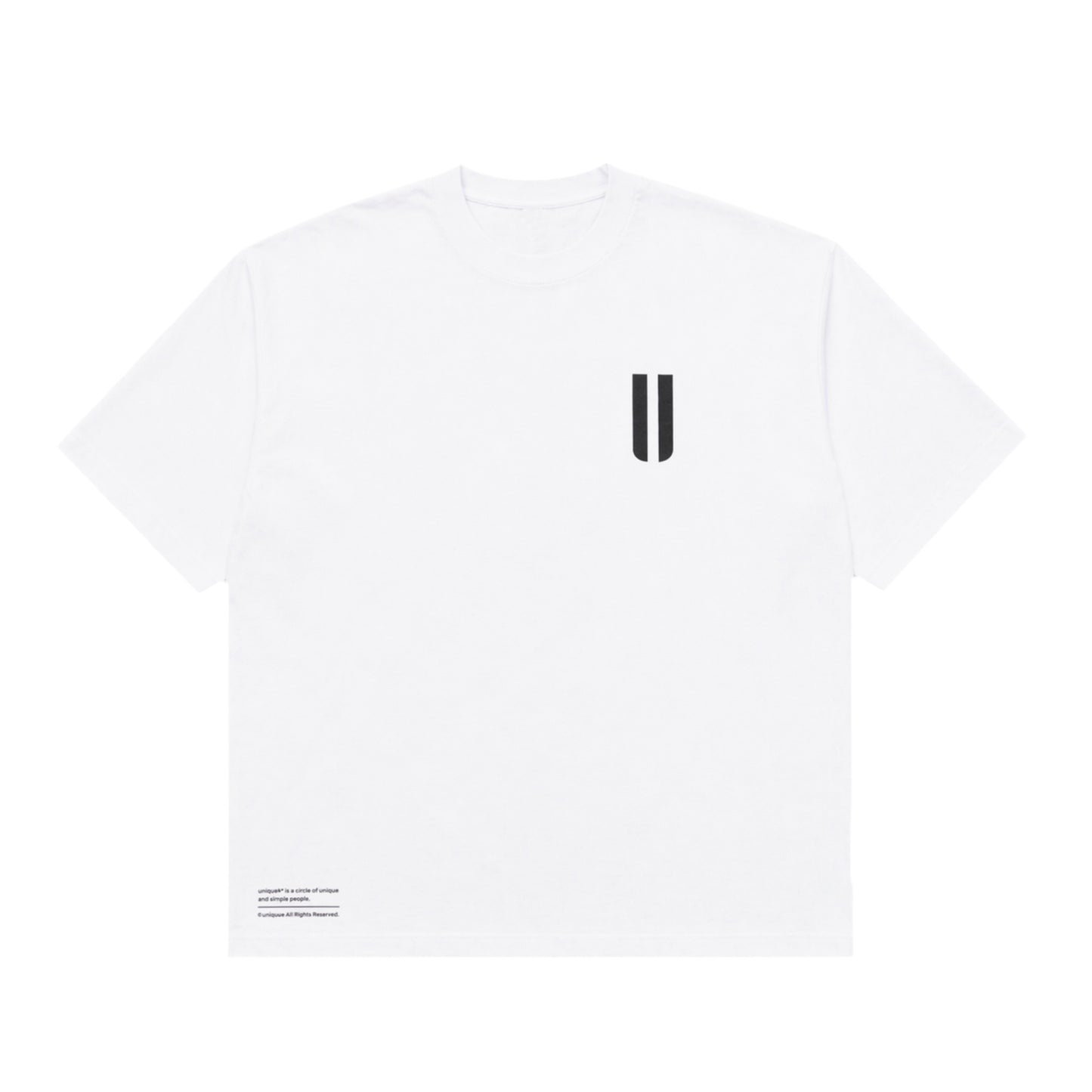 クルーネック Tシャツ Made in USA 6.5oz ホワイト×ブラック | uniquele ST2002