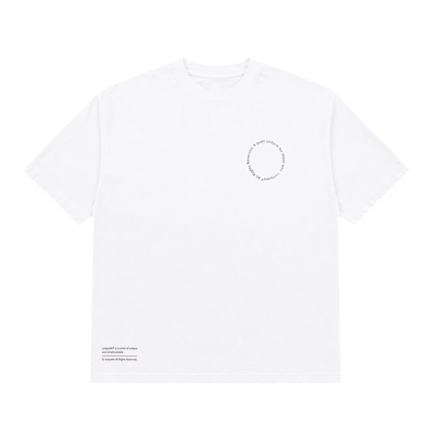 クルーネック Tシャツ Made in USA 6.5oz ホワイト×ブラック | uniquele ST2003